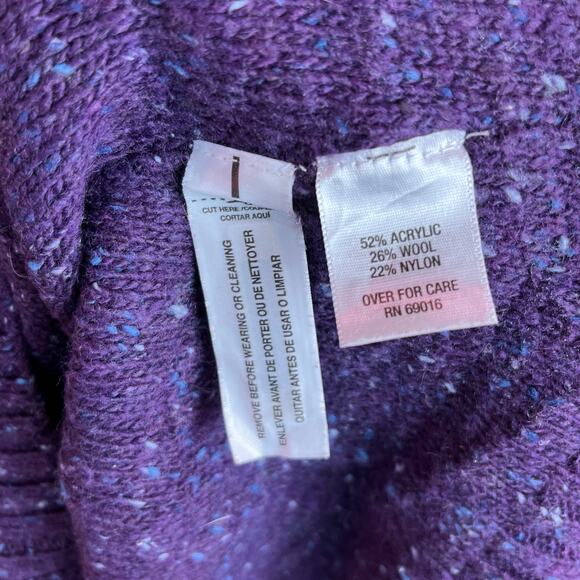 Relativity Womens Sweater Purple Blue Speckled Knit Long Sleeve Wool Blend 2X - Picture 10 of 14